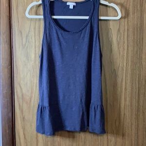 Casual cotton peplum tank